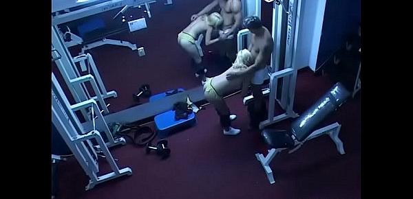  Friends Caught fucking at the Gym - Spy Cam